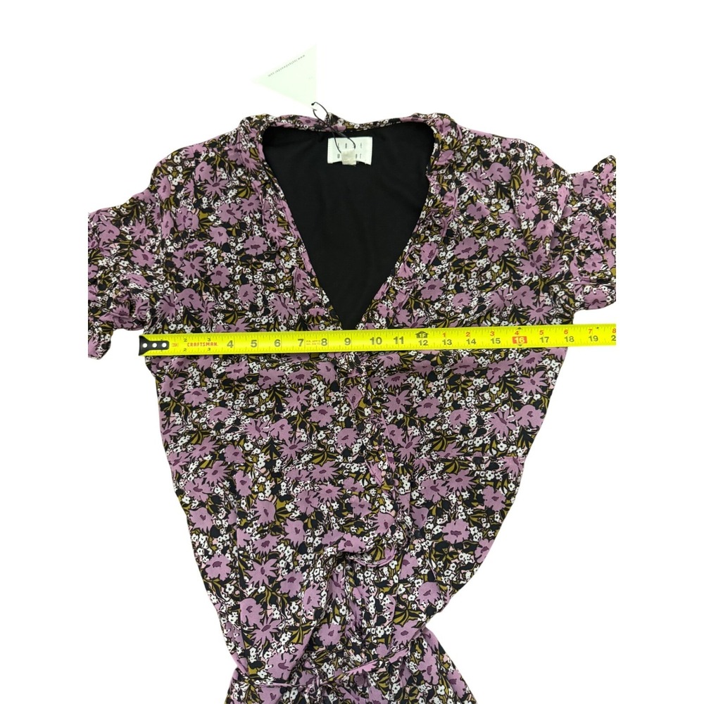 Lost and Wander Floral Print Wrap Maxi Dress Ruffled Flutter Sleeve NWT medium - Picture 7 of 8